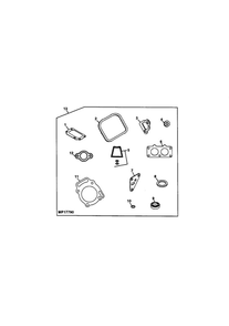 Engine Gasket Kit Diagram and Parts List for 351700-1114  Briggs and Stratton Engine